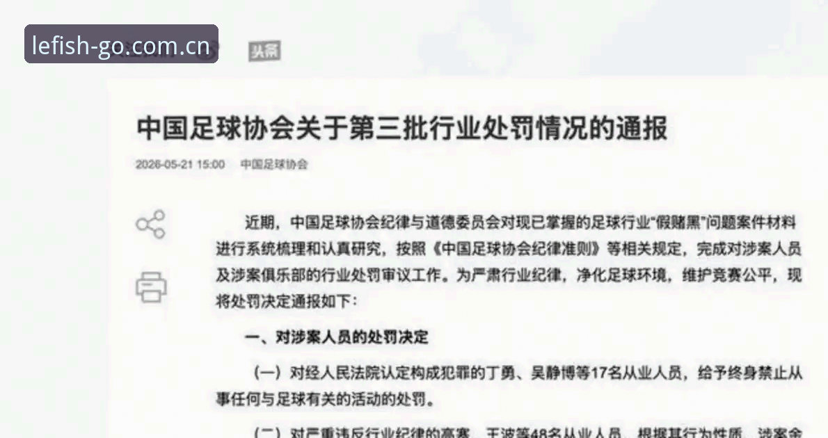 从足协第三批禁足名单看中国足球的5个深层问题